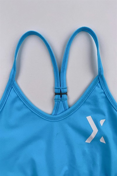 訂做藍色瑜伽運動套裝  設計緊身運動服  運動服供應商 女裝 WTV183 細節-3